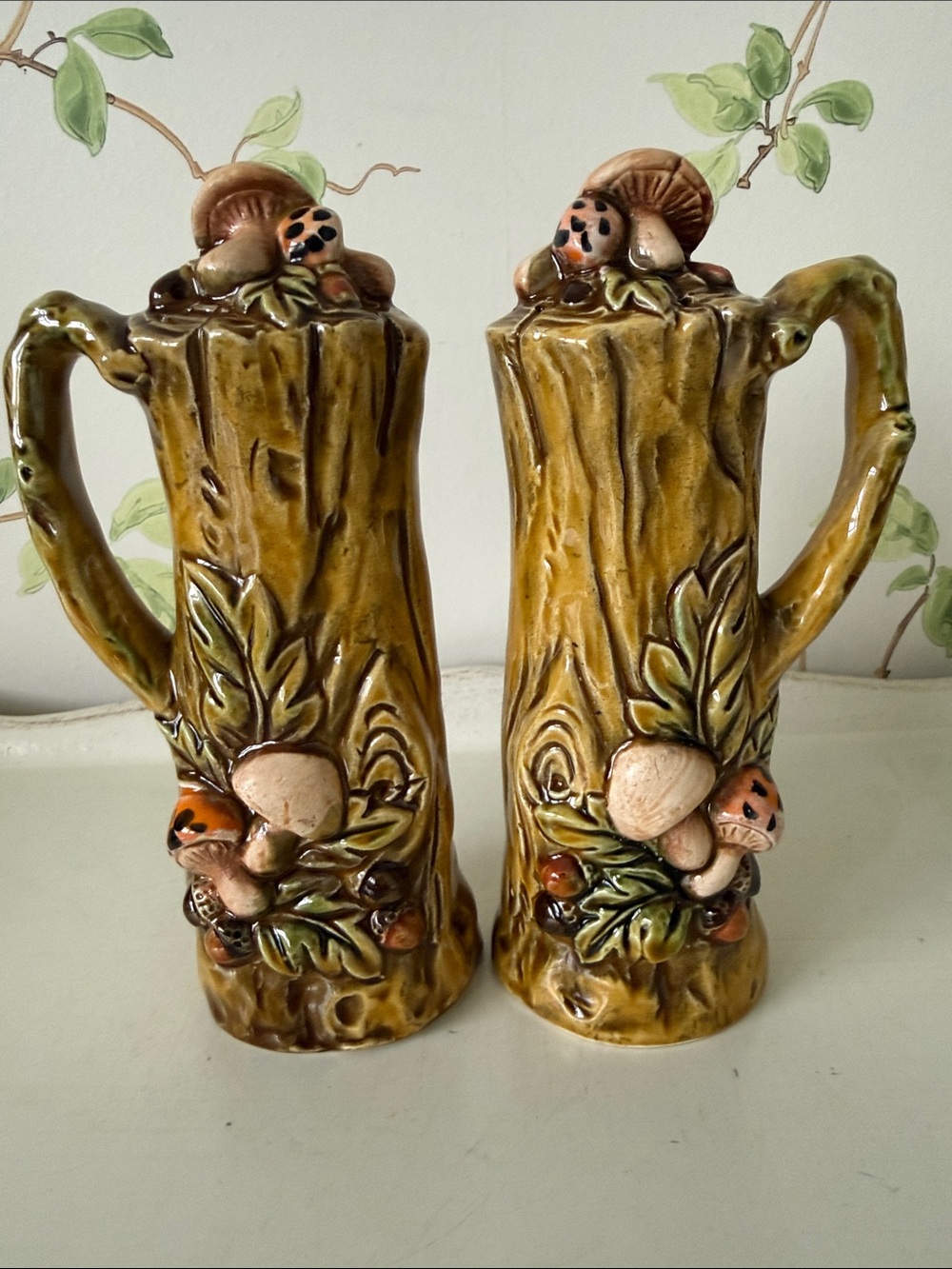 Mid Century Lefton Mushroom Salt & Pepper Shakers - Made in Japan